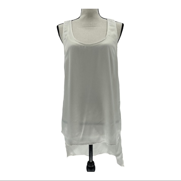 Guess Sleeveless High Low Hem Keyhole Blouse Sz M - Picture 1 of 7